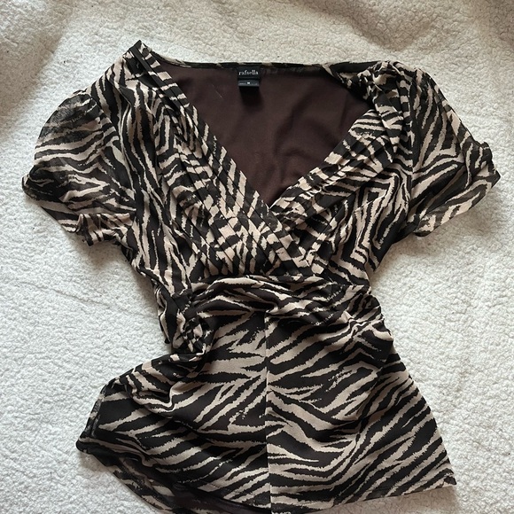 Rafaella Zebra Print Women's Top - Picture 1 of 4